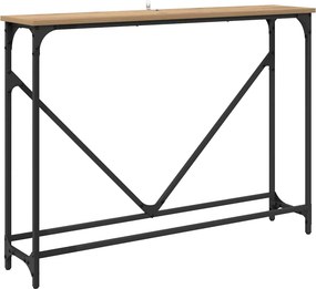 vidaXL Konzolasztal Artisan tölgy 102 x 23 x 75 cm Faanyag