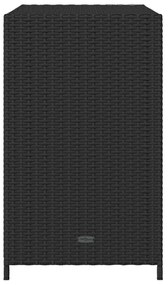 fekete polyrattan kerti tárolószekrény 83 x 45 x 76 cm