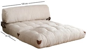 Összecsukható kanapé Fold Kadife 2 Fehér
