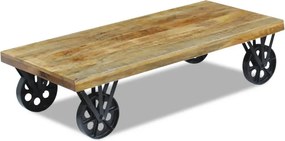 vidaXL 120x60x30 cm Tömör mangófa dohányzóasztal