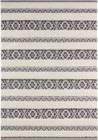 Krémszürke zsinóros szőnyeg,lapos teraszra 80x150cm