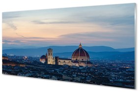 Üvegképek Olaszország székesegyház panoráma éjszaka 100x50 cm