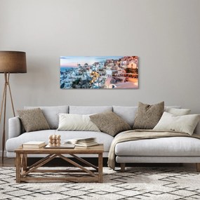 Kép - Alkonyat Santoriniban (120x50 cm)