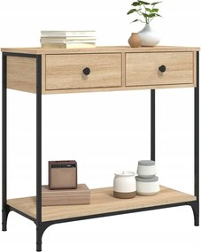 Konzolasztal 75x34,5x75cm sonoma tölgy elegáns praktikus, előszoba