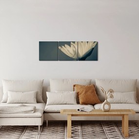 Virágos kép (órával) (90x30 cm)