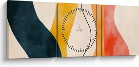 Kép - Minimalista színes illusztráció II. (órával) (90x30 cm)