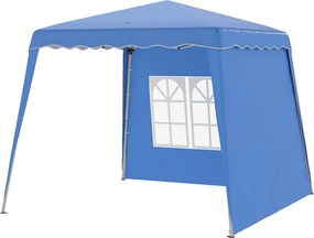 Outsunny 3x3 m-es Összecsukható Napernyő Kertiszín 2 Oldalfallal, Állítható Magasságú és Szállítótáskával, UV50+ Vízálló Napernyő Kempingezéshez, Buli