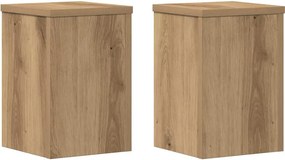 vidaXL 2 db kézműves tölgy szerelt fa növénytartó állvány 20x20x30 cm