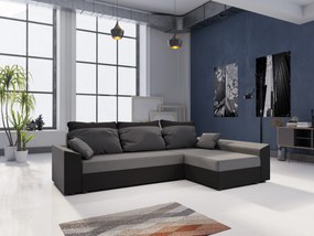 Sarok ülőgarnitúra Paragon L (szürke + fekete) (J). 1057379