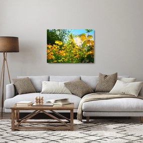 Sárga virágok képe (üvegen) (70x50 cm)