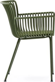 Sötétzöld fém kerti szék Surpika – Kave Home