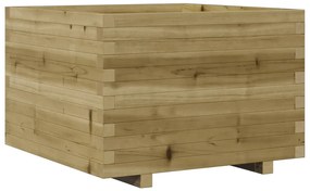 impregnált fenyőfa kerti virágláda 70 x 70 x 49,5 cm