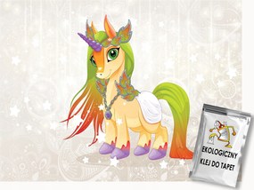 Fotótapéta Flizelina Gyerekek Unikornis Csillag Fantázia Mese 250x175 ragasztó