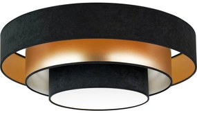 Duolla - LED Mennyezeti lámpa LUNETA LED/26W/230V átm. 60 cm 4000K fekete/arany 606295