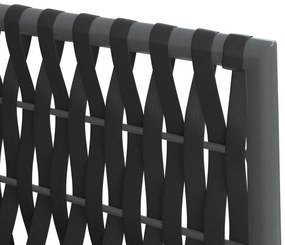 2 db fekete polyrattan kerti szék párnával 54 x 61 x 83 cm