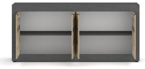 RUNEA komód, világosbarna/antracit