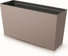 Virágtartó láda erkély betét sima 77x40cm mocca