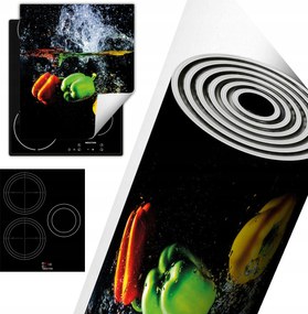 Tűzhelyvédő Szőnyeg Asztali Dekoráció 45x52 fekete paprika