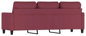 vidaXL 3 személyes bordó szövet kanapé 180 cm