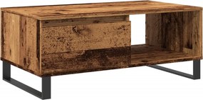 vidaXL antik fa színű szerelt fa dohányzóasztal 90 x 50 x 36,5 cm