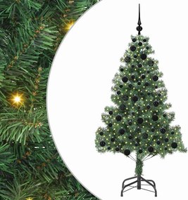 vidaXL Karácsonyfa 300 LED-del állvánnyal Zöld 180 cm PVC