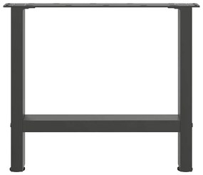 2 db antracitszürke acél dohányzóasztal láb 50x(42-43) cm