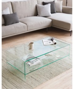 Üveg dohányzóasztal 55x110 cm Burano – Kave Home