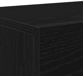 TV Szekrény Fekete Tölgy 150x30x50 cm Műgyanta