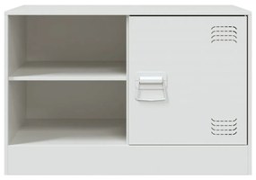 2 db fehér acél TV-szekrény 67 x 39 x 44 cm