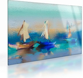 Üveg kép - Tájképfestészet, festészet (70x50 cm)