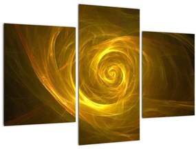 Absztrakt sárga spirál képe (90x60 cm)