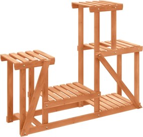 vidaXL tömör fenyőfa virágtartó állvány 90 x 25 x 73,5 cm