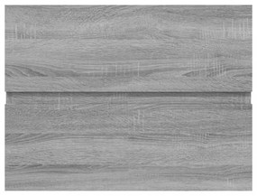 szürke sonoma színű szerelt fa éjjeliszekrény 60x38,5x45 cm