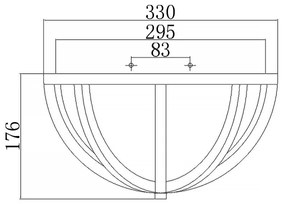 Elstead FE-ALLIER-F-WW - Mennyezeti lámpa ALLIER 2xE27/60W/230V tölgy