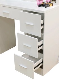 Nagy öltözőasztal fehér, világítással 80 x 40 x 110cm