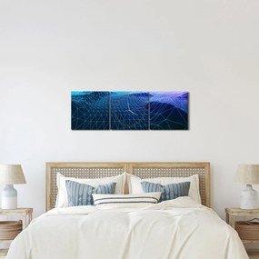 Kép - Hegyek egy számítógépes modellben (órával) (90x30 cm)