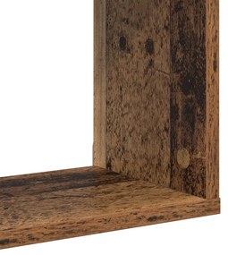Fali Polc Régi Fa 100x20x53 cm Műszaki Fa