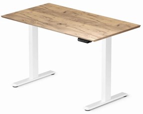Elektromosan állítható magasságú íróasztal 138x67cm Craft tölgy / fehér | LVN System Control Flex+
