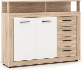 BLAGO MIDI A komód 119,5 cm sonoma tölgy/fehér