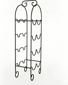 Bortartó állvány fém fekete 8 bor számára