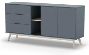 Szürkészöld komód 165x80x40 cm Pisco – Marckeric