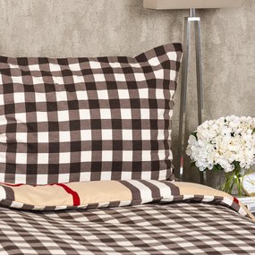 4Home Kockás flanel ágynemű, 160 x 200 cm, 70 x 80 cm