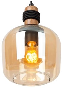 Lucide 45408/18/62 - Csillár zsinóron ILONA 1xE27/40W/230V átm. 18 cm fekete/bézs