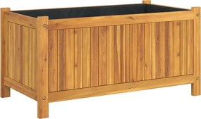 vidaXL tömör akácfa kerti virágtartó béléssel 80 x 42 x 40 cm