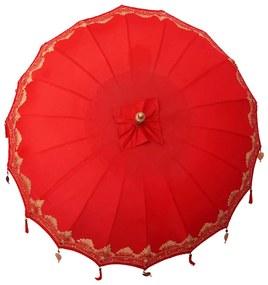 Balinéz Napernyő Piros (210-220) x 260 cm Pamut és tömör fa