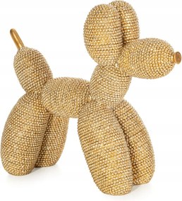 Dekorációs figura Eldo 18x7x16 Eurofirany arany kutya uszkár