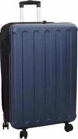 vidaXL Bőrönd zárral Sötétkék 50 x 30 x 76 cm ABS Műanyag