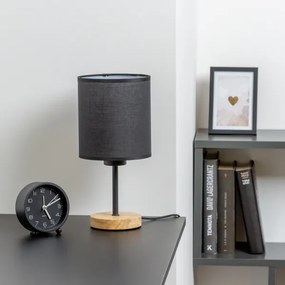 Brilagi - Asztali lámpa NUBILA WOOD 1xE27/25W/230V tölgy/fekete