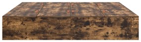 Tároló Ágykeret Füstölt Tölgy 200x200 cm