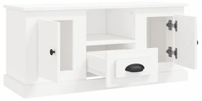 fehér szerelt fa TV-szekrény 100x35,5x45 cm